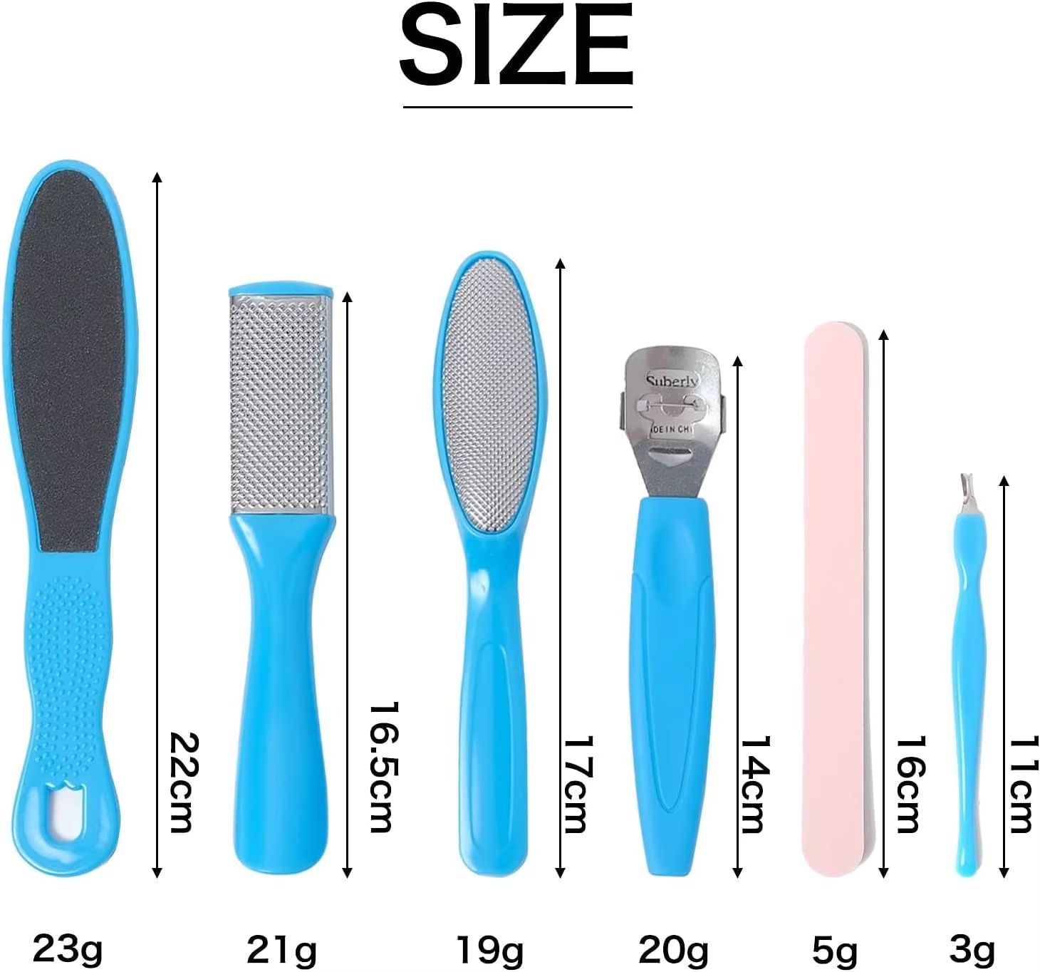 SmoothStride 8-Piece Foot Octopus & Fish-Eye Exfoliating Heel Sharpener Set
