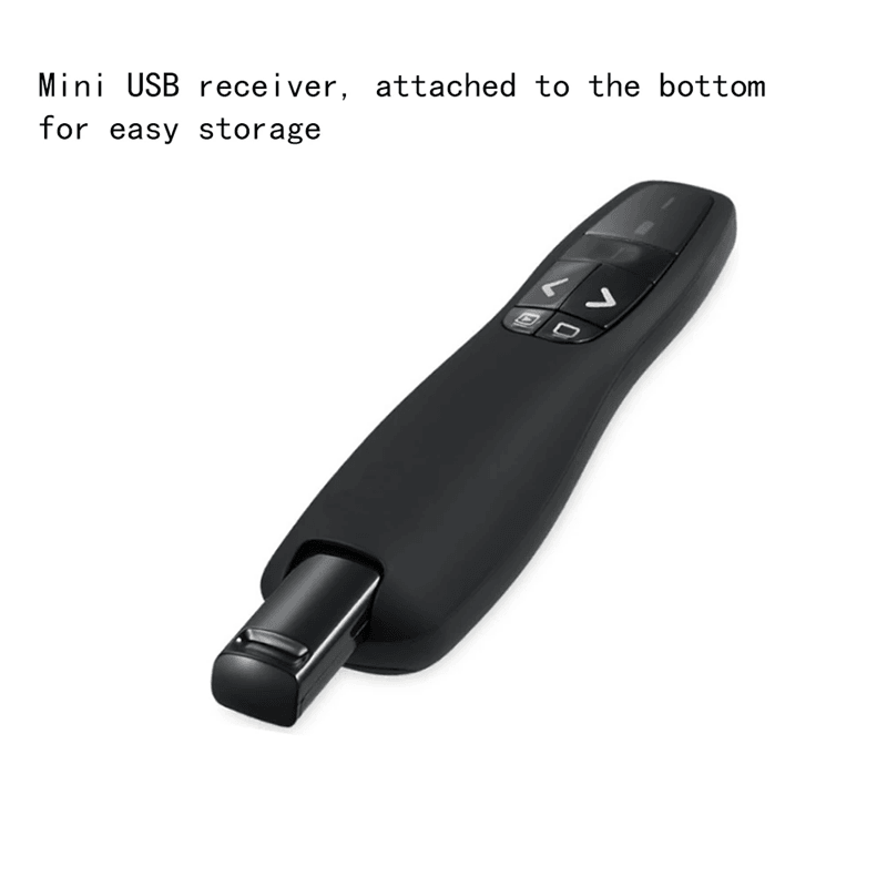 Wireless Presenter Remote with Red Laser Pointer USB PPT Controller for Teachers and Professionals