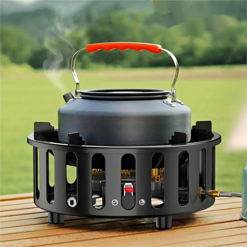 Portable Gas Stove with Windproof Electronic Ignition High-Power Camping Burner for Outdoor Adventures