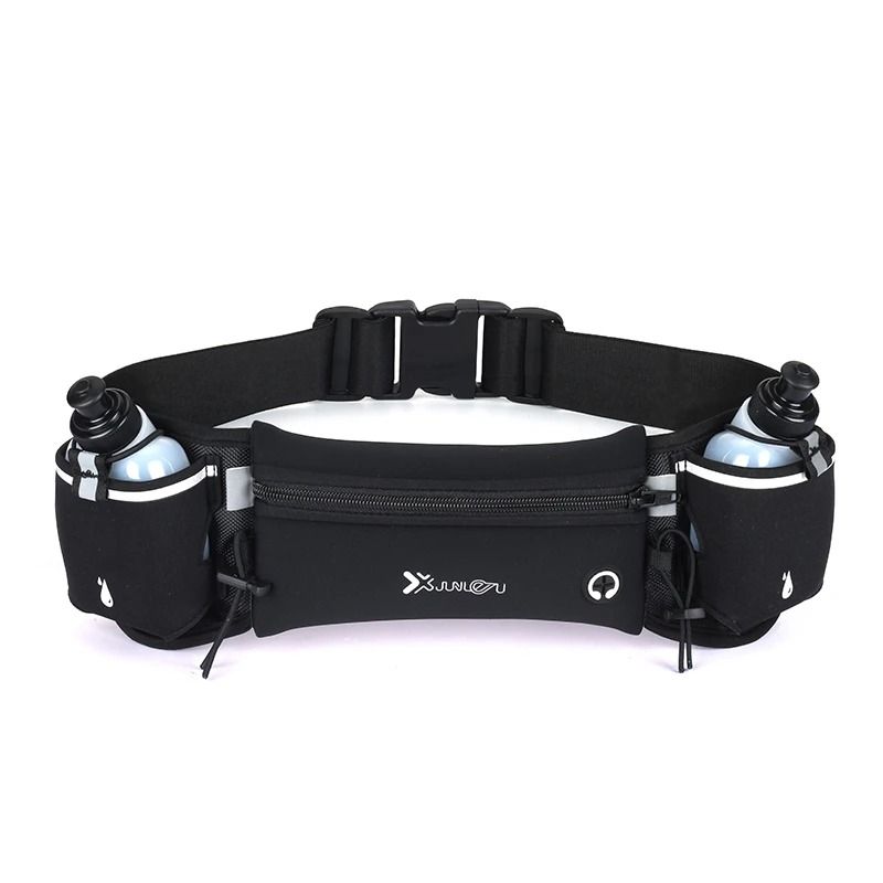 Marathon Trail Running Waist Pack with Dual Pockets and Water Bottle Holder