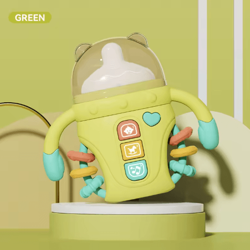 Electronic Baby Bottle Toy with Music English Words Rattle Learning Toy 18 Months