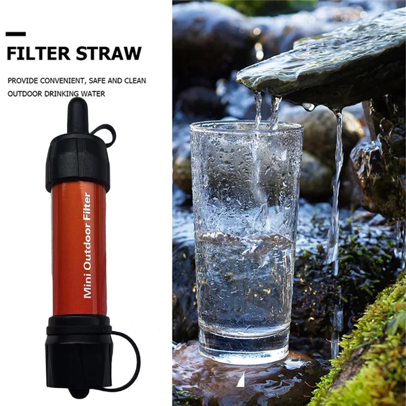 Portable Water Filter Straw for Hiking & Emergency Survival Gear