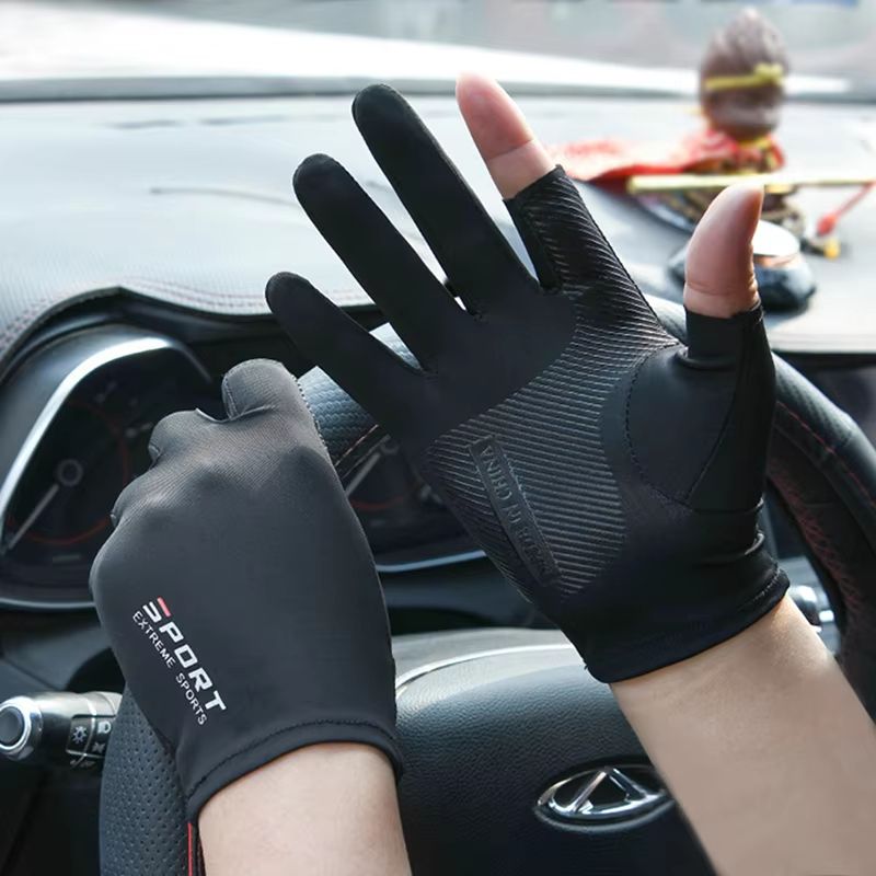 Outdoor UV Protection Touch Screen Sports Gloves – Thin Breathable Fishing & Motorcycle Riding Pair