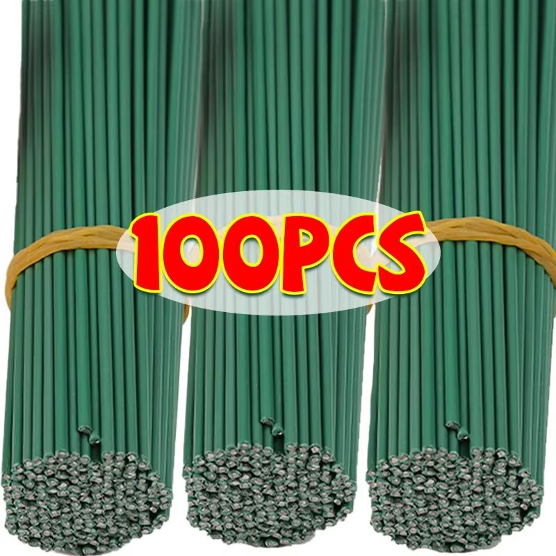 100PCS Bendable Floral Wire Stems for DIY Crafts Artificial Flower Rod Set
