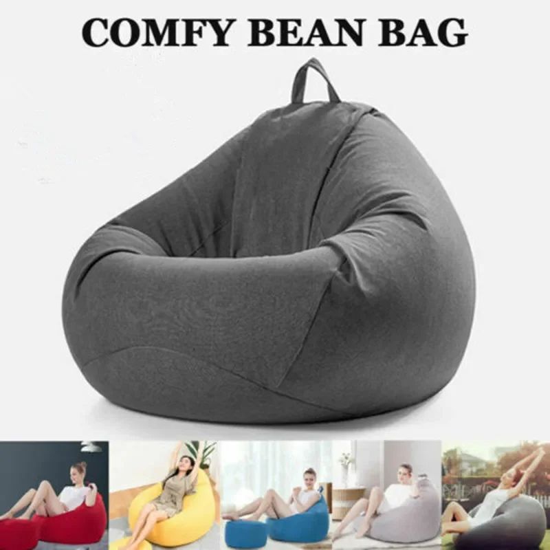 Lazy Sofa Cover Bean Bag Chair Cover Comfortable Floor Lounger Cover