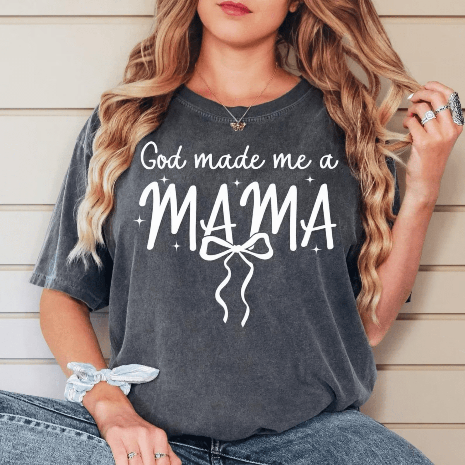 Comfort Colors God Made Me A Mama Shirt Funny Mama Goose Mom Life Tee