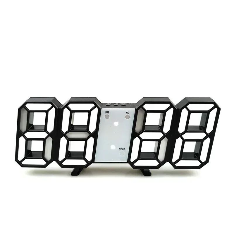 3D LED Digital Wall Clock Alarm Clock