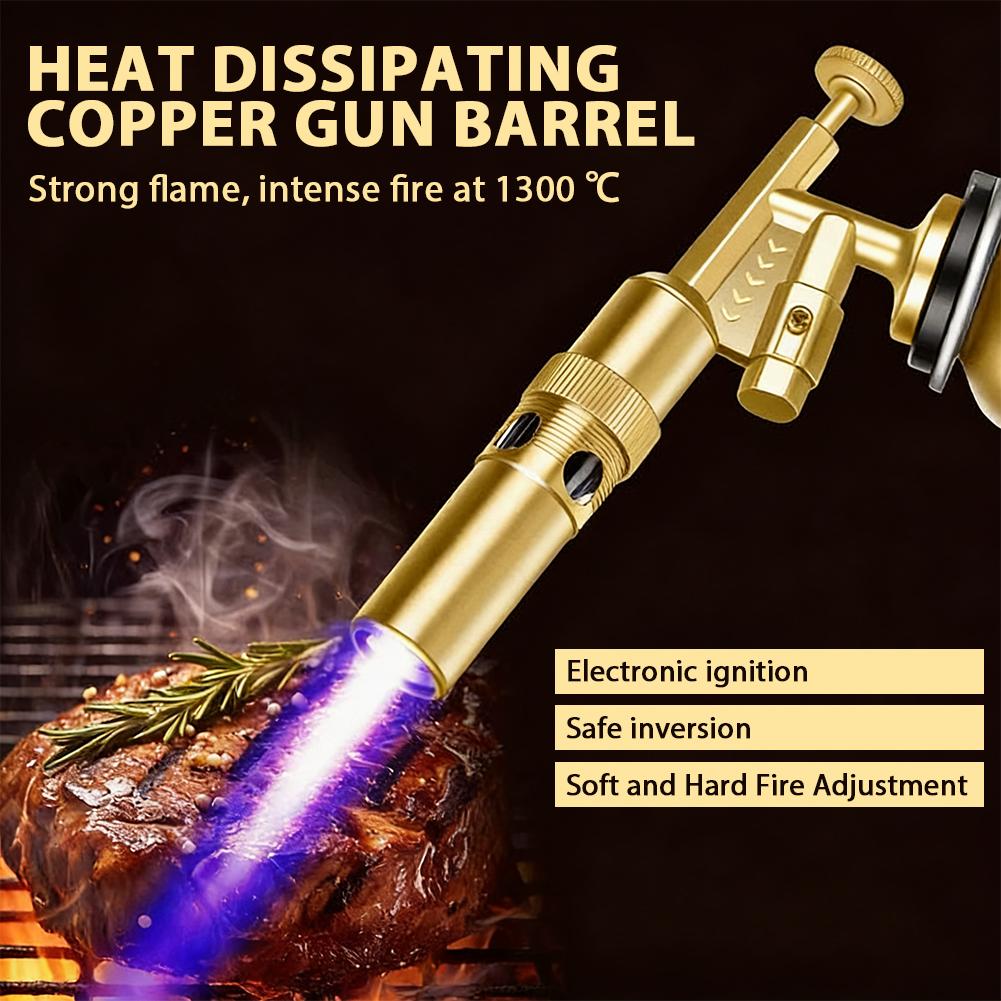 Portable Butane Gas Torch for Outdoor Welding & BBQ Flamethrower Lighter for Camping & Kitchen Use