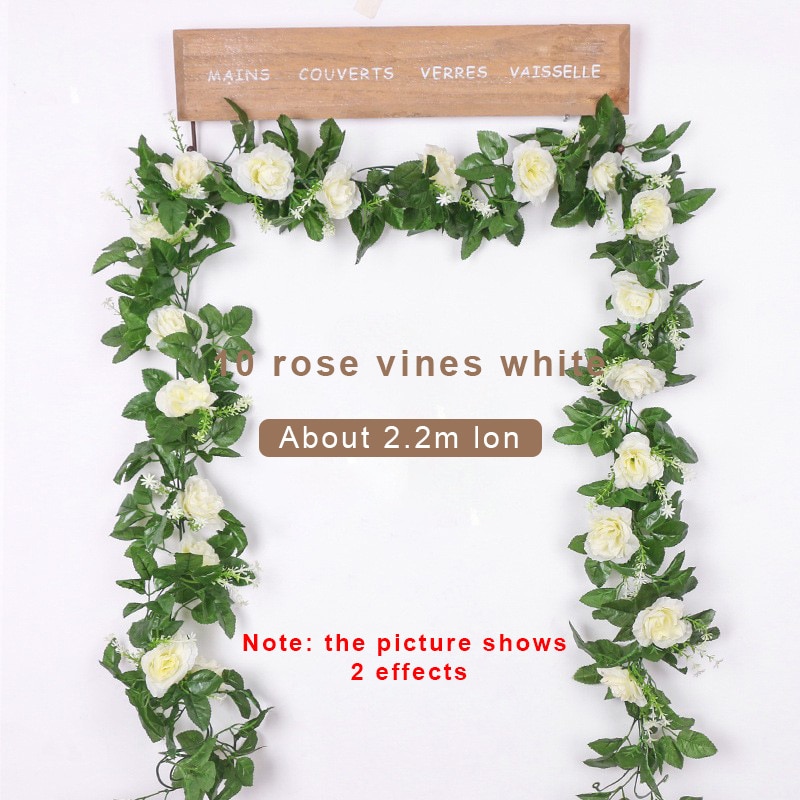 Artificial White Flower Vine Garland - Wedding & Home Decoration