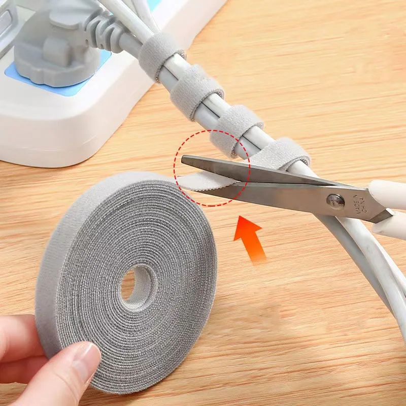 Flexible Cable Organizer Tape – Reusable Cable Organizer for Clean Desk & Cord Management (1–5M)