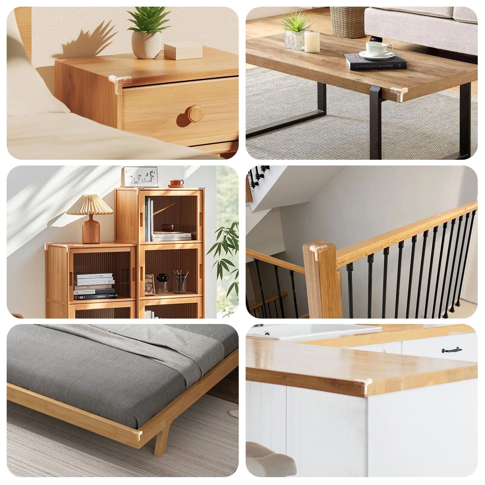 Soft Silicone Corner Protectors, Transparent T-Shaped Furniture Edge Guards