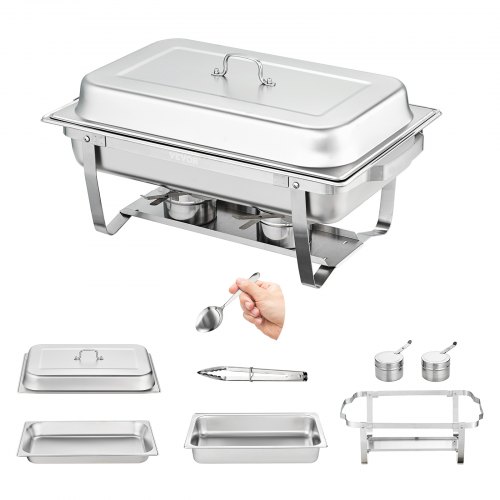 Stainless Steel Chafing Dish Set Qt Buffet Catering Food Warmer