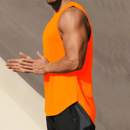 Mens Quick Dry Running Tank Top Loose Fit Marathon & Training Vest