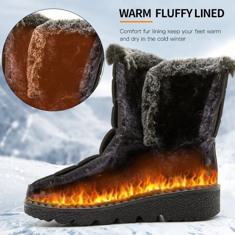 Womens Waterproof Fur-Lined Winter Boots