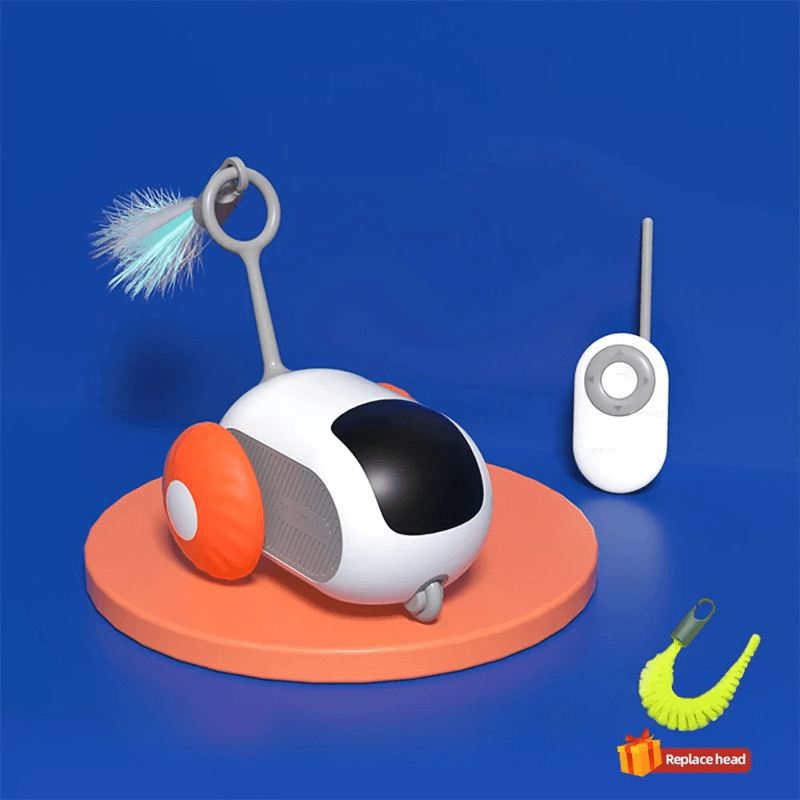 Interactive Smart Cat Toy Car with Auto and Remote Control Modes