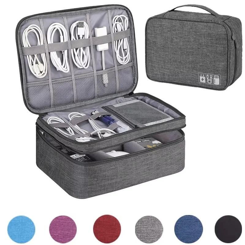 Professional Portable Waterproof Digital Organizer and Travel Cable Management Bag