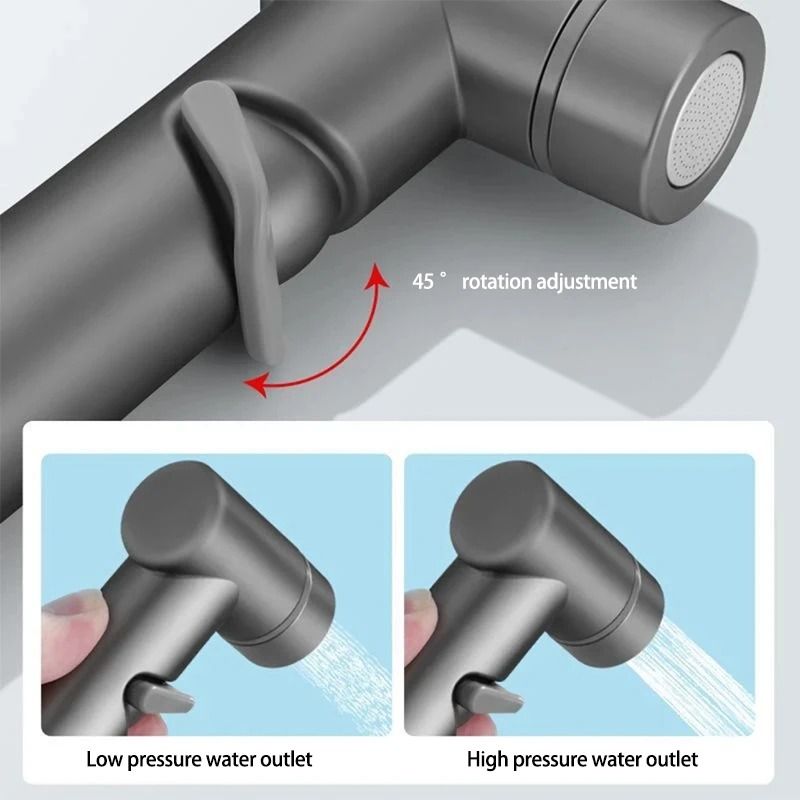 Handheld Toilet Bidet Sprayer Set with Adjustable Pressure and Dual Spray Modes