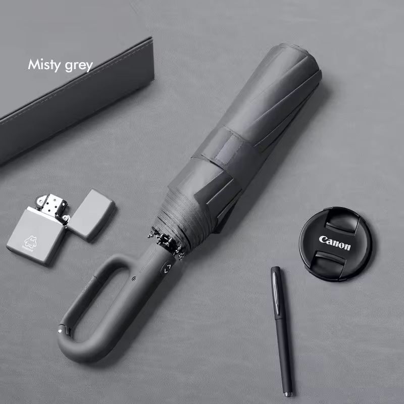 TINSOL Fully Automatic Ring Buckle Umbrella - Extra Large, Strong Windproof Sun & Rain Protection