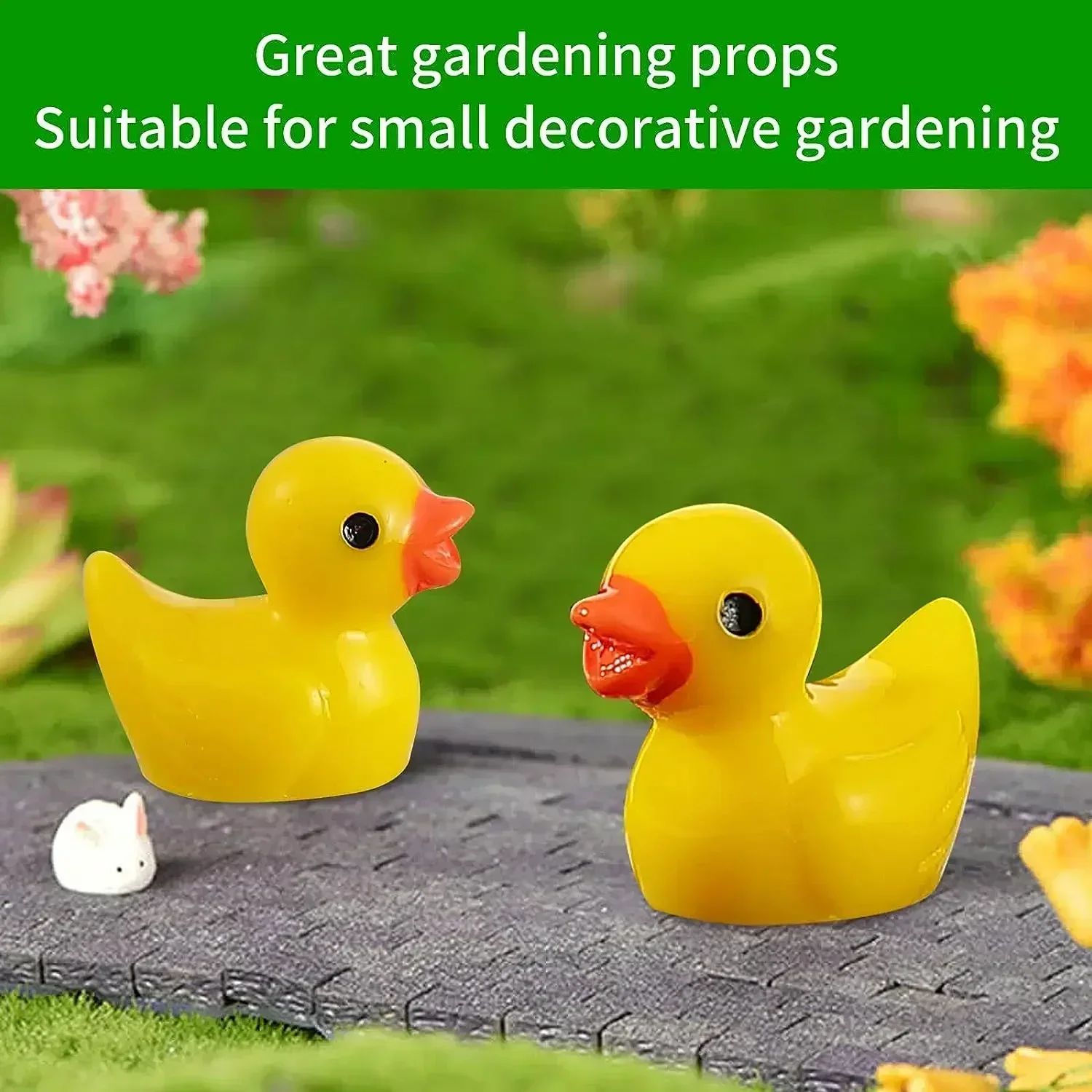 Mini Resin Duck Figurines Set