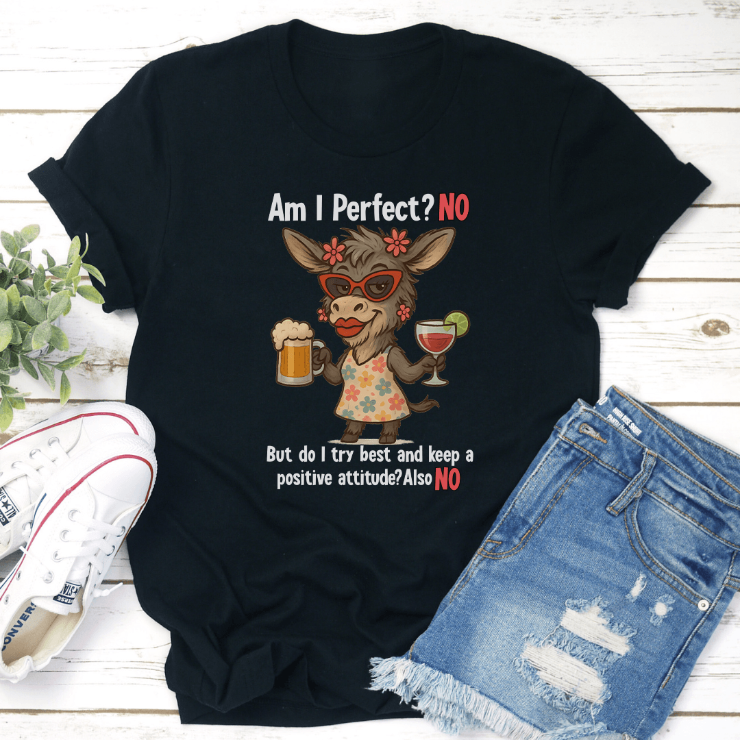 Am I Perfect No But Do A Try Best And Keep A Positive Attitude Also No Tee