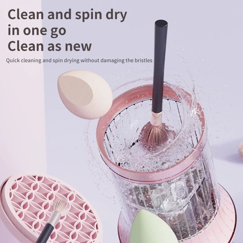 Electric Makeup Brush Cleaner & Dryer – High-Speed Automatic Cleaning Tool – Professional Beauty Interaction Hub