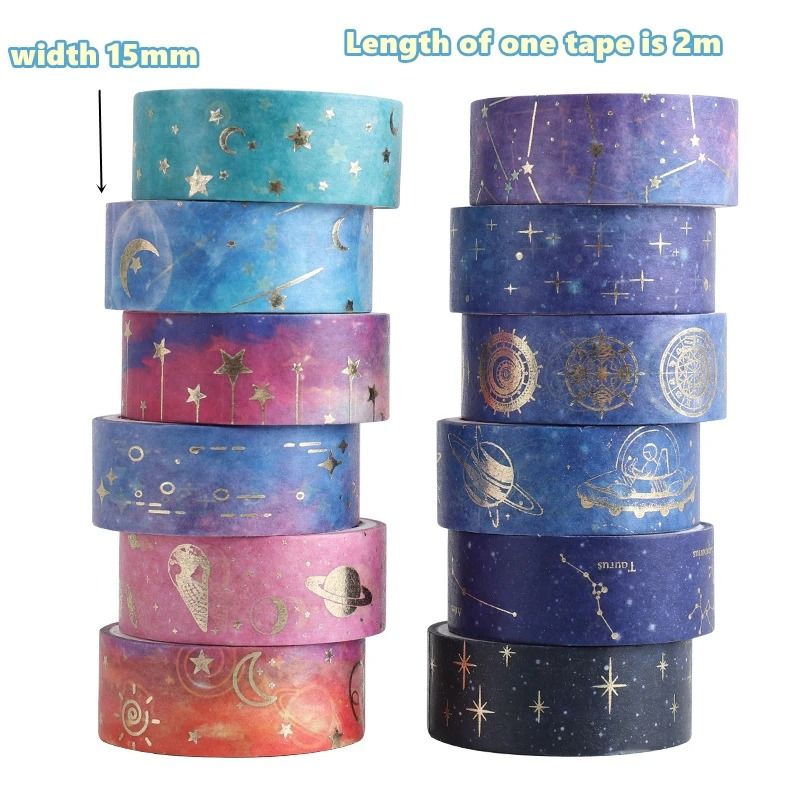 Celestial Starry Night Galaxy Washi Tape Set