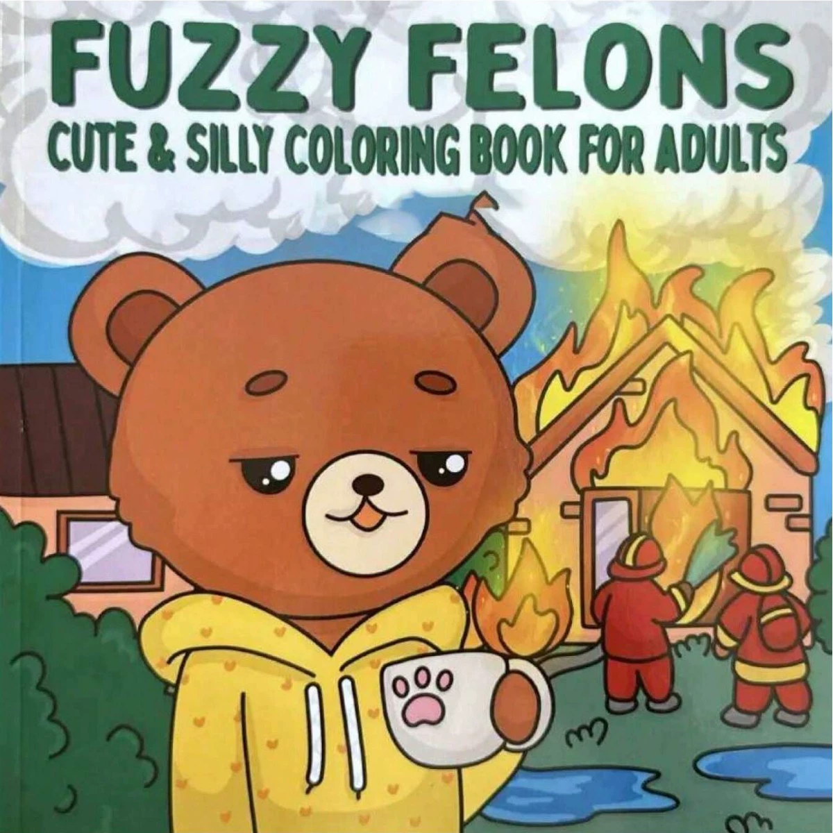 Fuzzy Felons Coloring Book for Adults, Cute Animal Characters, Calming Scenes for Stress Relief, Creative Gift for Teens