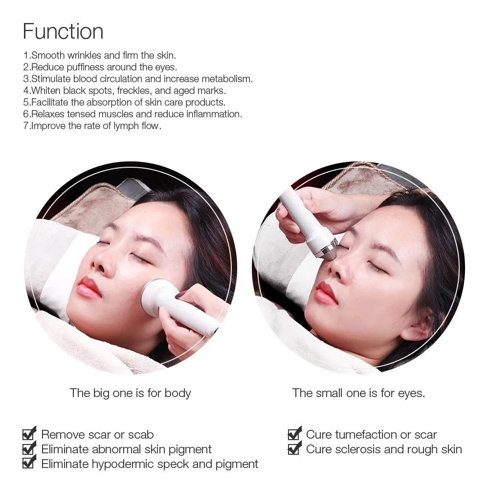 Ultrasonic Skin Lifting and Whitening Beauty Device