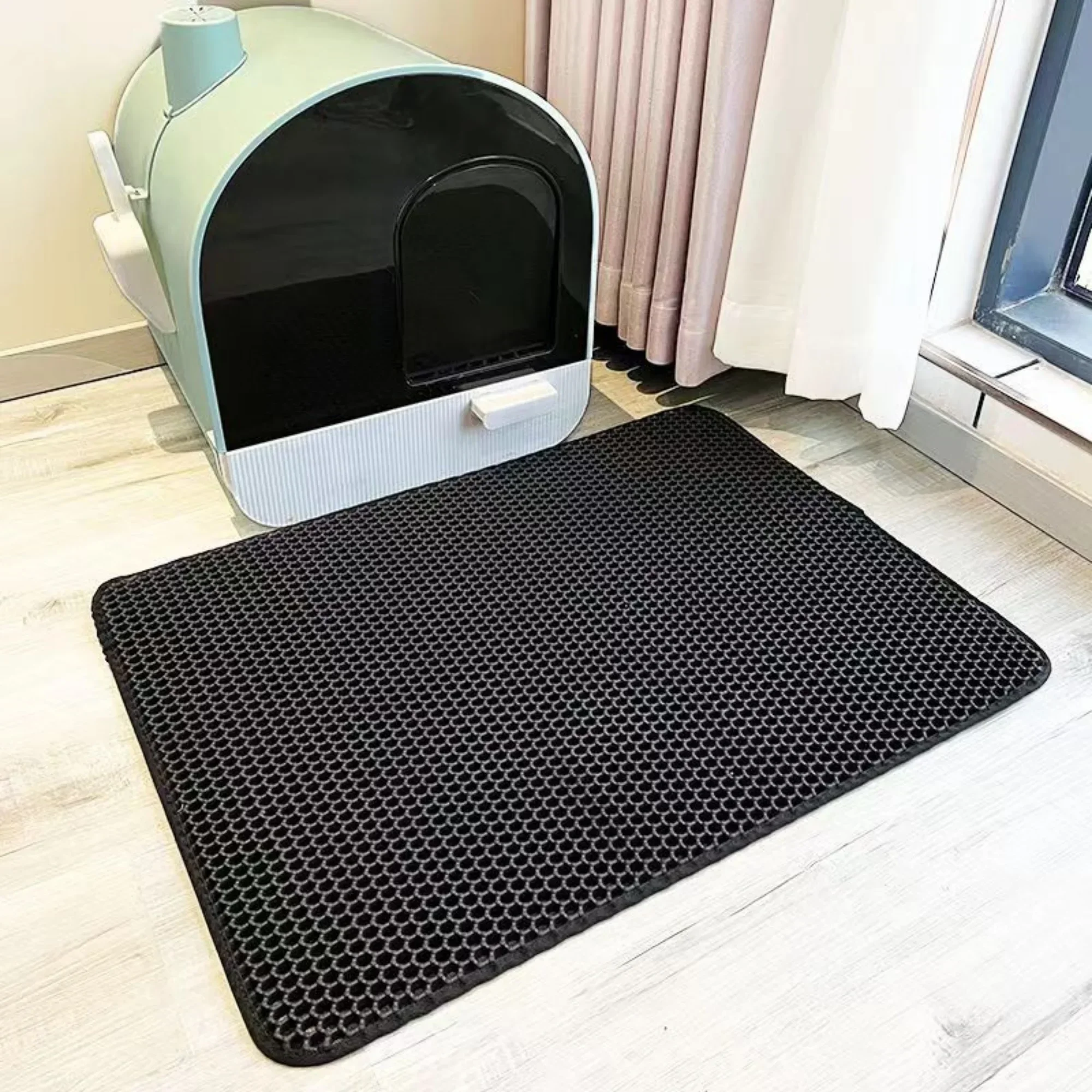 Heavy Duty Waterproof Cat Litter Mat, Extra Large Non Slip Washable Sand Stopper