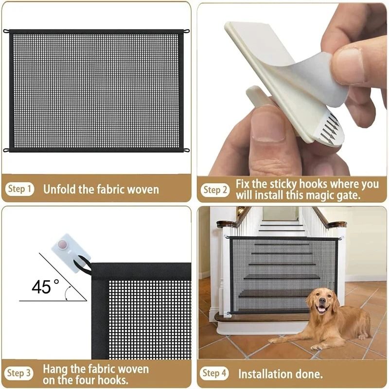 Pet Dog Barrier Fence Folding Mesh Playpen
