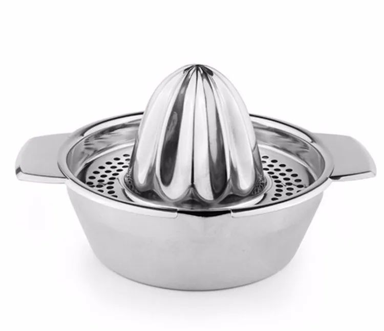LMETJMA Stainless Steel Lemon Squeezer – Manual Citrus Juicer Reamer Cup