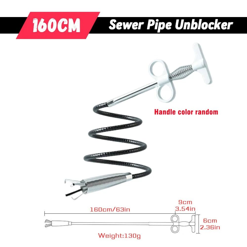 FlexClean Sewer Pipe Unblocker Snake Drain Cleaning Tool