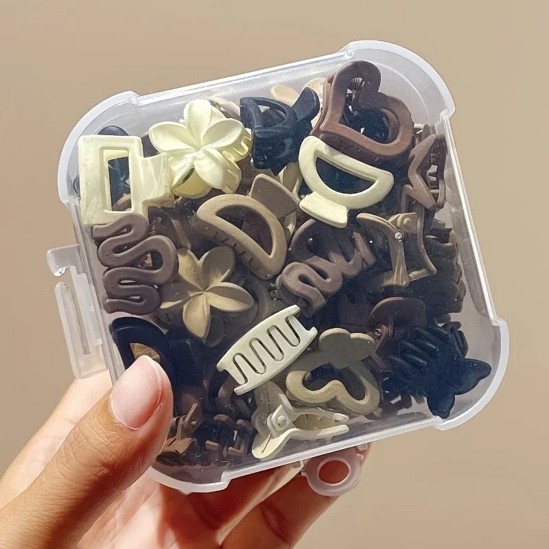 Beige Mixed Series Small Hair Clips – High-Performance Daily Accessories for Kids & Girls (Multi-Pack)