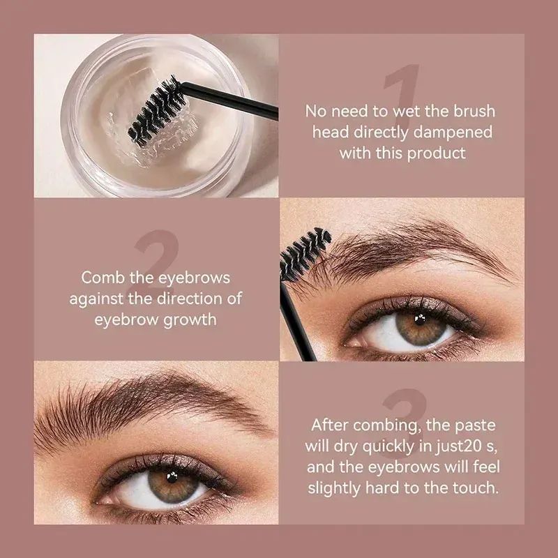 Quick-drying Waterproof 3D Eyebrow Styling Cream, Natural Wild Brow Pomade Sculpting Soap & Setting Gel Wax