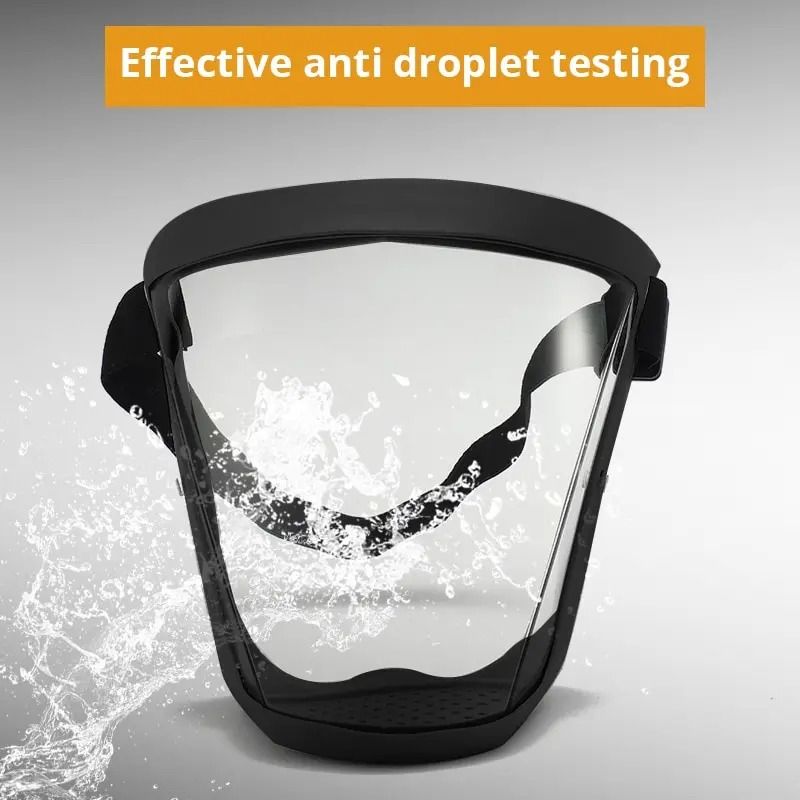 HD Transparent Safety Face Shield – Full Protection Anti-Fog & Anti-Splash Mask
