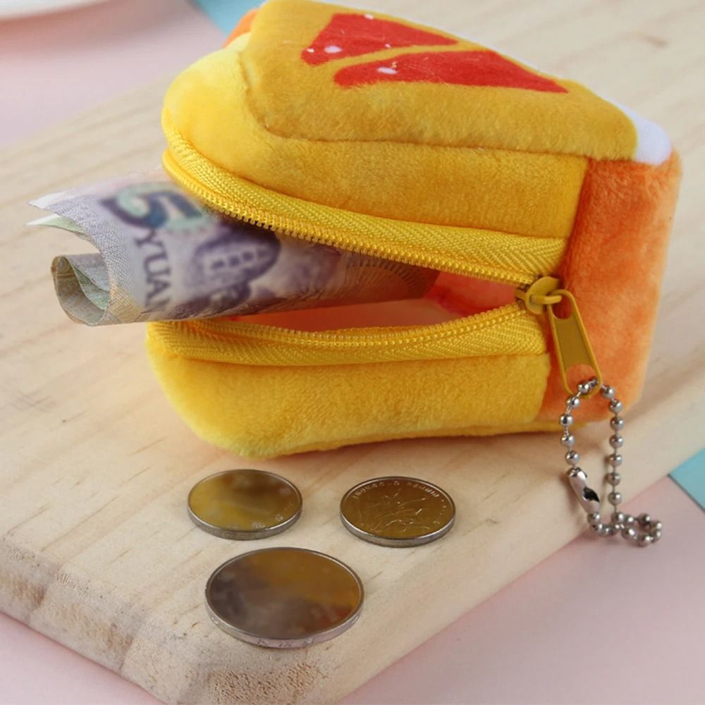 Cartoon Fruit Plush Coin Purse Keychain Bag