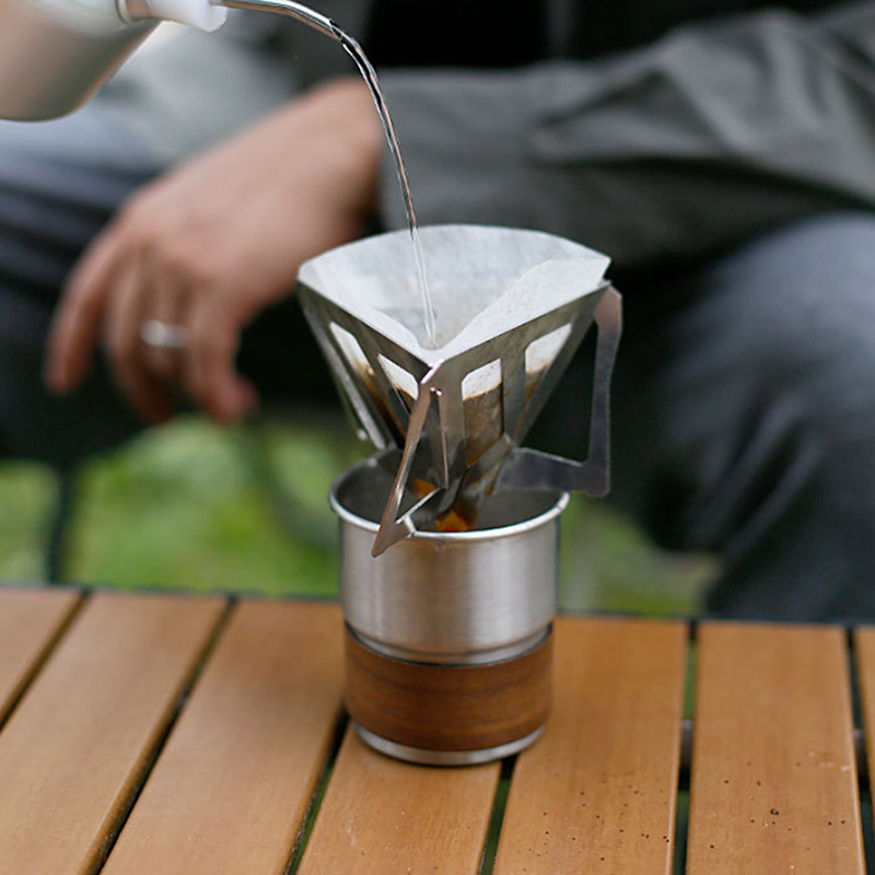 Stainless Steel Pour Over Coffee Drip Rack for Camping Travel Filter Brewer