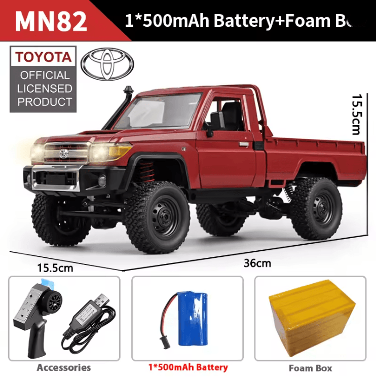 1 to 12 Scale RC Off Road Truck with 4WD and Controllable Headlights