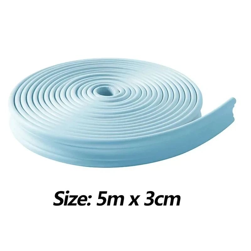 FlexEdge Self Adhesive Wall Trim Strip 5M Soft Skirting and Tile Edge Molding