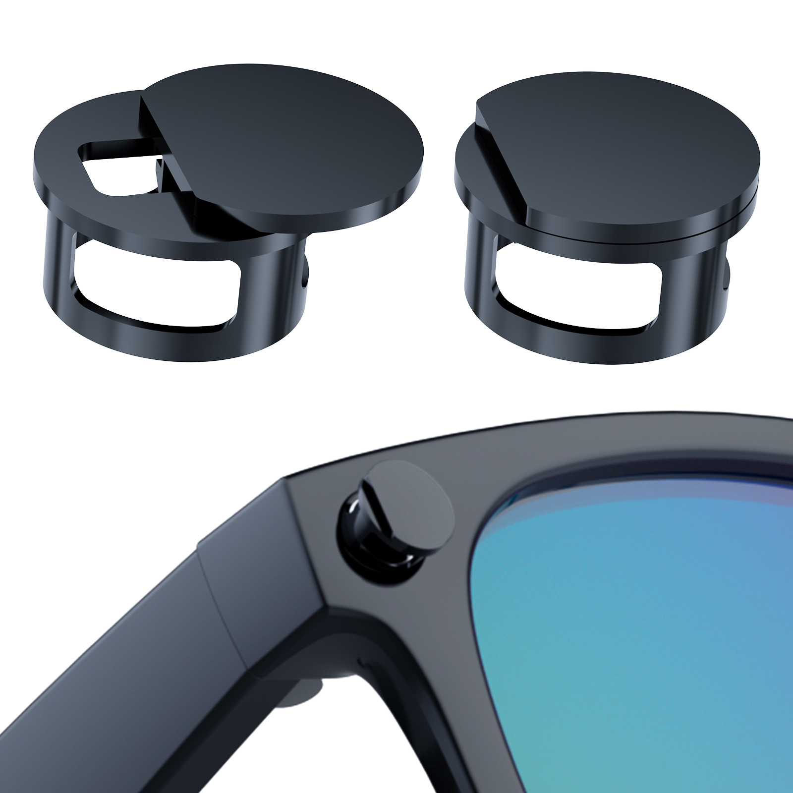 Adjustable LED Light Blocker for Ray-Ban Meta, Oakley Meta Smart Glasses, Compatible with Way-farer Skyler