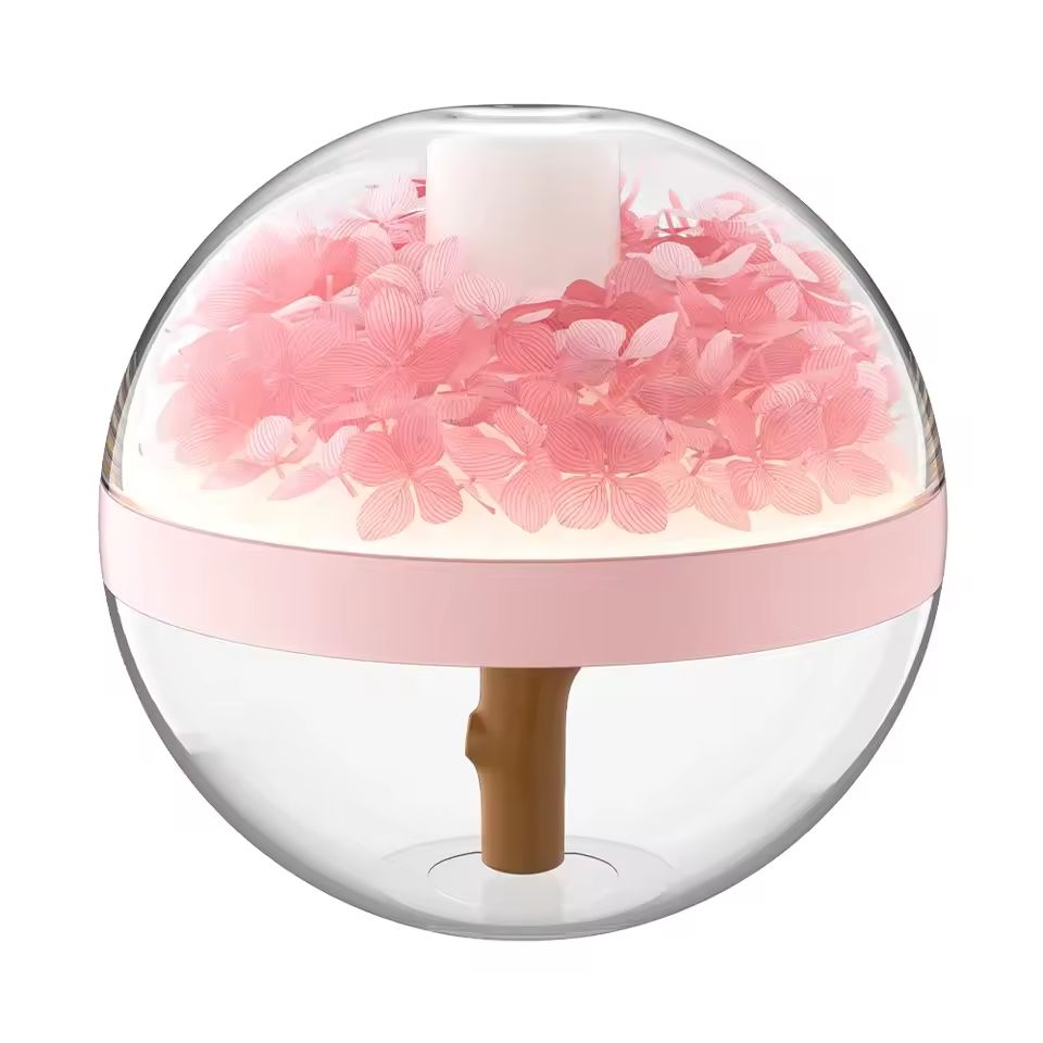 USB Rechargeable Flower Humidifier – 270ml Mini Air Mist Maker with LED Mood Light