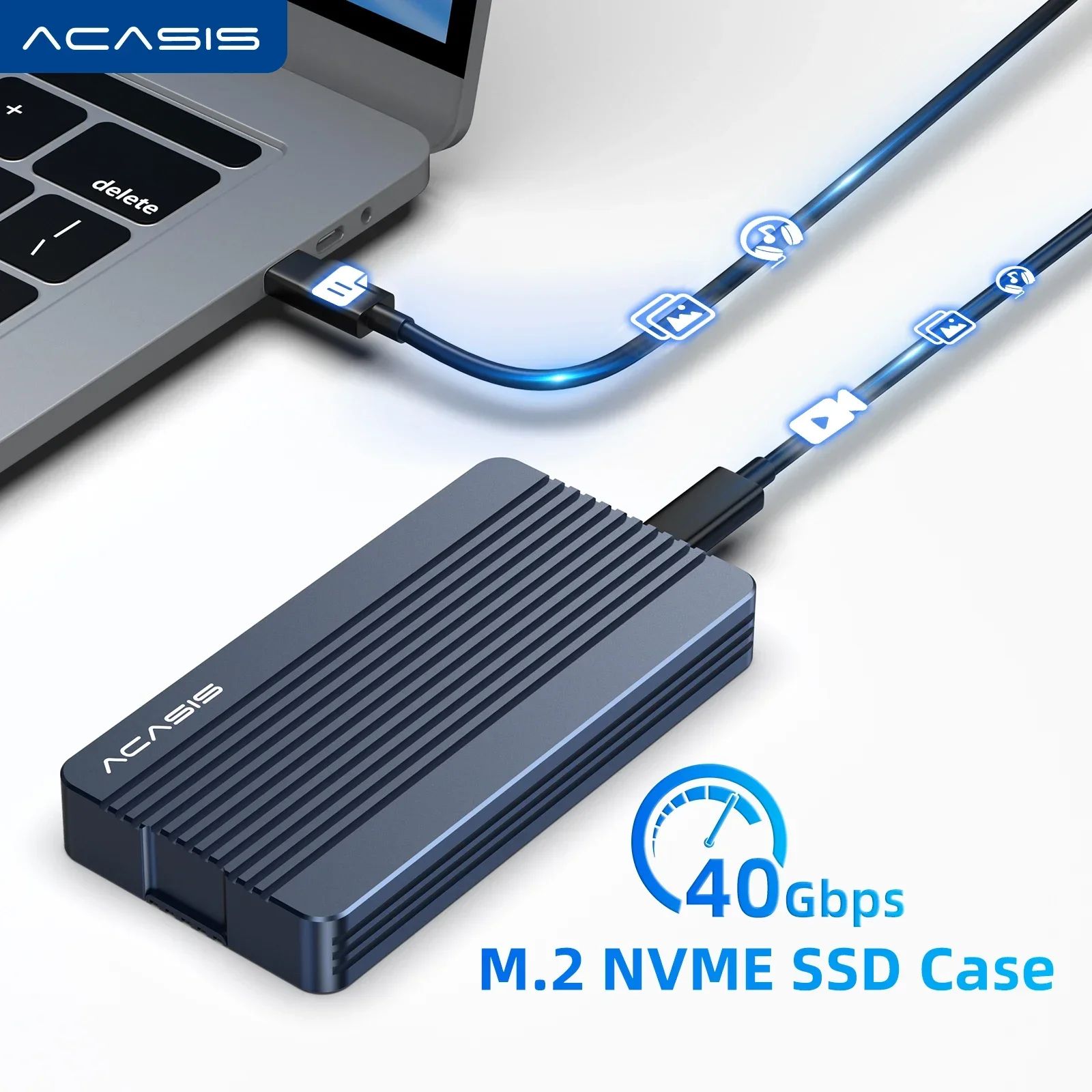 Acasis 40Gbps Thunderbolt NVMe SSD Enclosure for MacBook & iPad Pro