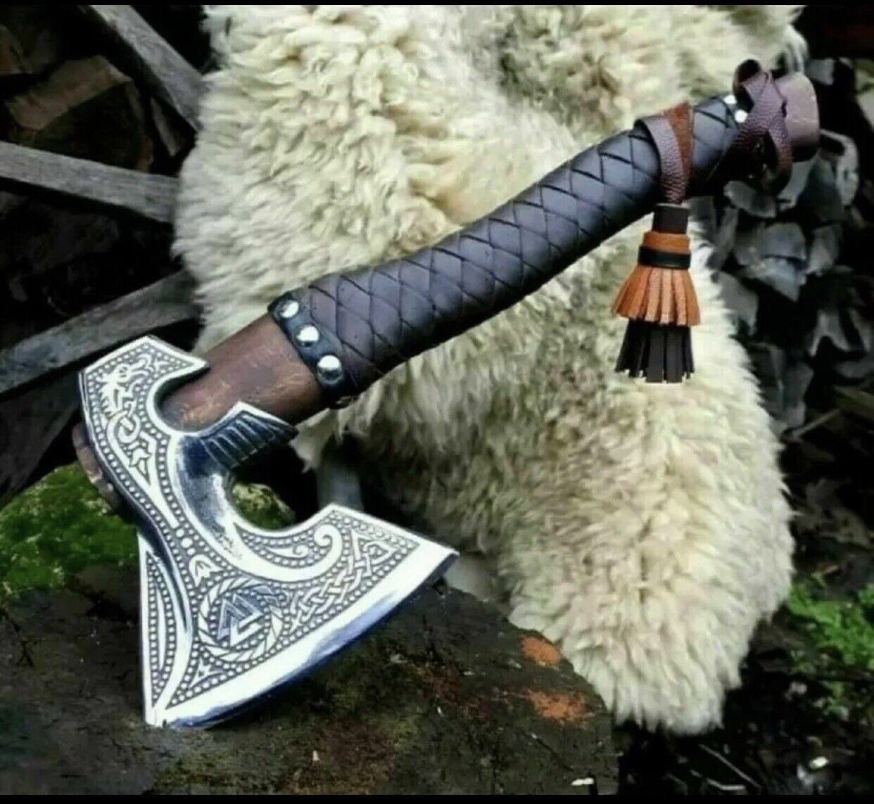 Custom Hand-Forged Viking Tactical Axe – 18