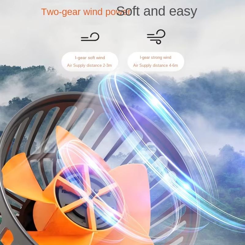 360° Adjustable Triple-Head Car Fan 2-Speed USB/12V/24V Silent Air Circulation Fan