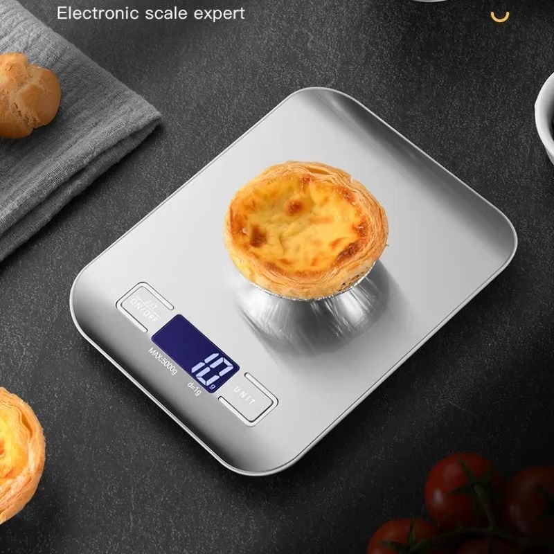 Stainless Steel Digital Kitchen Food Scale with LCD Display