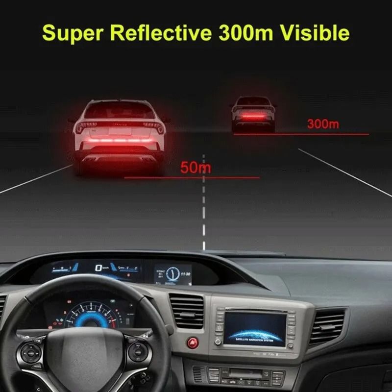 Reflective Car Decal Safety Warning Strips – Universal Anti-Collision Night Reflector Tape for Vehicle Visibility