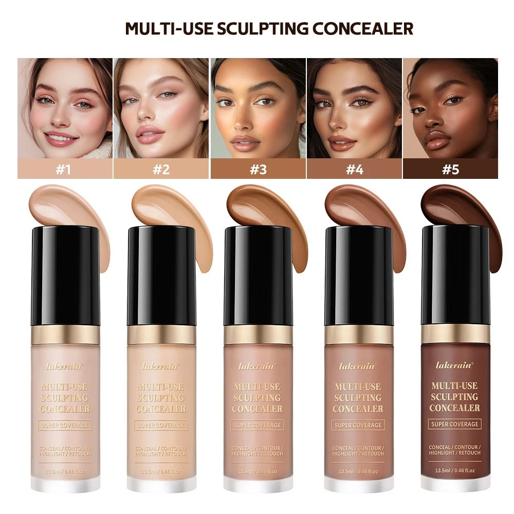 Flawless Multi Use Concealer Cream Long Lasting Foundation Concealer Hydrating Oil Free Contour & Highlight Makeup