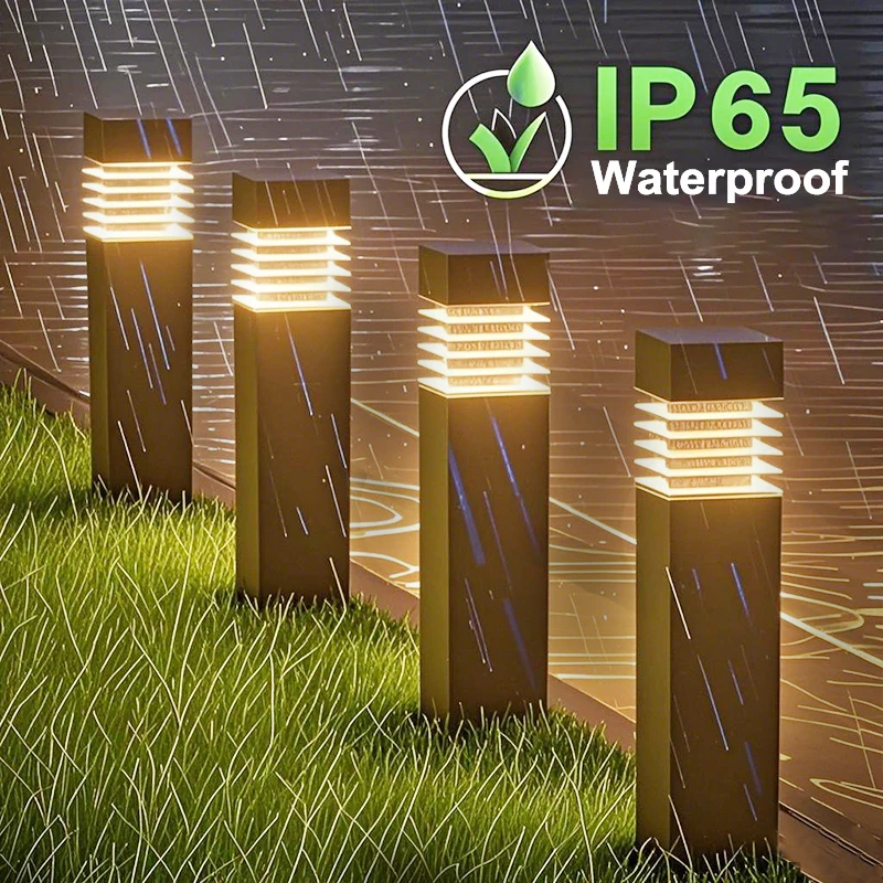 Waterproof Solar Courtyard Garden Landscape Lights, Outdoor Lawn Night Lights, Decorative Ground Plug Lamps for Yard