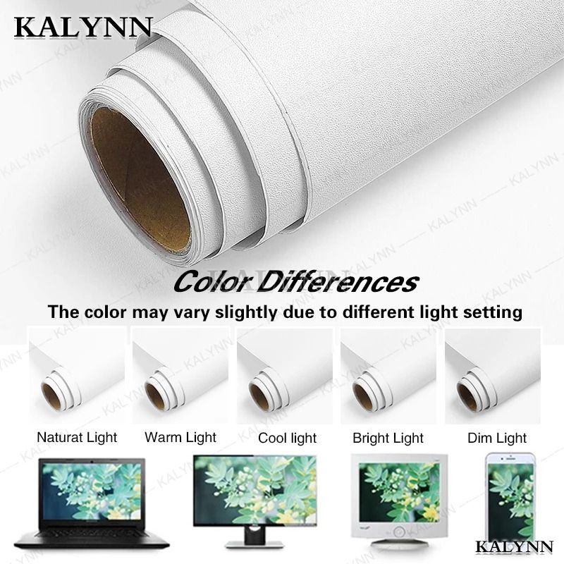 Waterproof Matte White Self Adhesive Wallpaper Vinyl Contact Paper