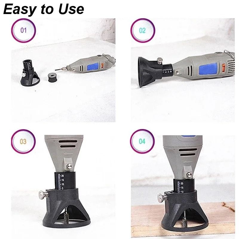 Rotary Multi Tool Cutting Guide Attachment with Router Bits Set